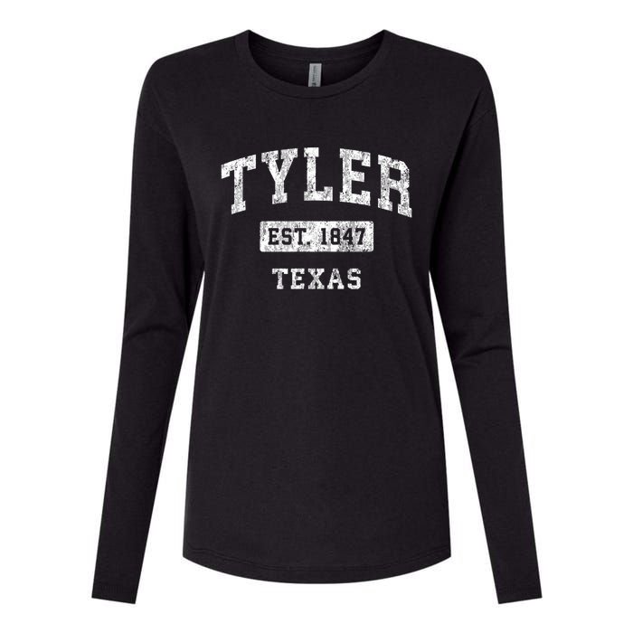 Tyler Texas Tx Vintage Established Sports Womens Cotton Relaxed Long Sleeve T-Shirt