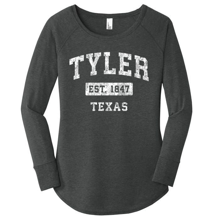 Tyler Texas Tx Vintage Established Sports Women's Perfect Tri Tunic Long Sleeve Shirt