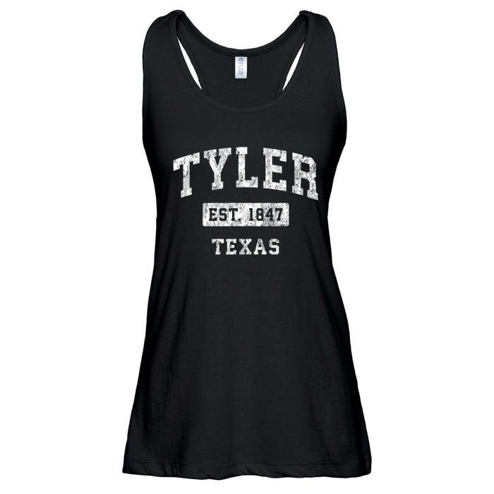 Tyler Texas Tx Vintage Established Sports Ladies Essential Flowy Tank