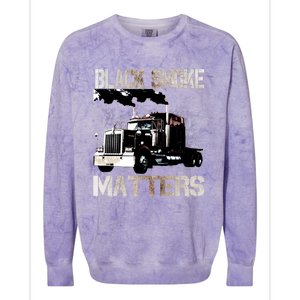 Trucker Tractor Trailer 18 Wheeler Design Gift Colorblast Crewneck Sweatshirt