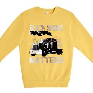 Trucker Tractor Trailer 18 Wheeler Design Gift Premium Crewneck Sweatshirt