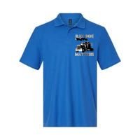 Trucker Tractor Trailer 18 Wheeler Design Gift Softstyle Adult Sport Polo