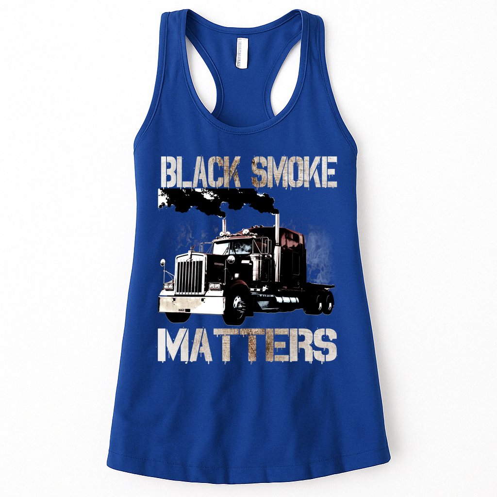 Trucker Tractor Trailer 18 Wheeler Design Gift Womens Tank Top