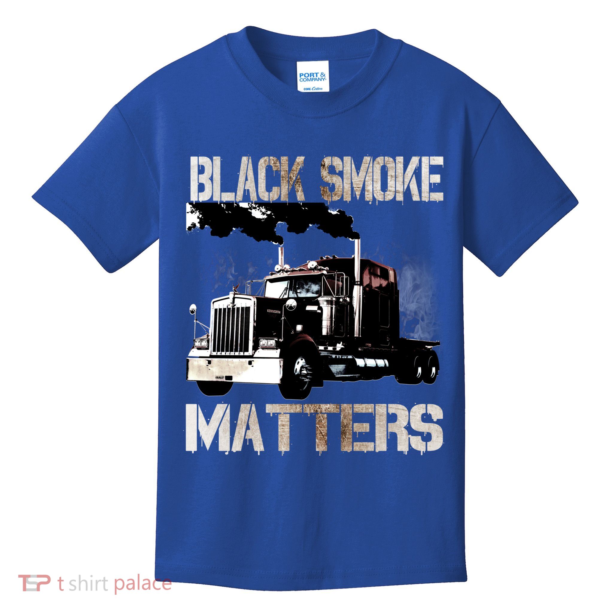 Trucker Tractor Trailer 18 Wheeler Design Gift Kids T-Shirt