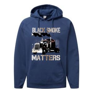 Trucker Tractor Trailer 18 Wheeler Design Gift Performance Fleece Hoodie