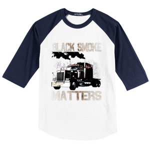 Trucker Tractor Trailer 18 Wheeler Design Gift Baseball Sleeve Shirt