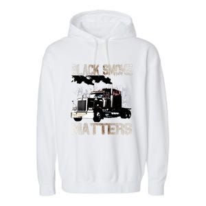 Trucker Tractor Trailer 18 Wheeler Design Gift Garment-Dyed Fleece Hoodie