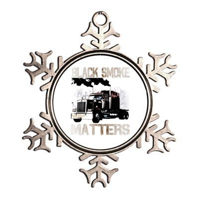 Trucker Tractor Trailer 18 Wheeler Design Gift Metallic Star Ornament