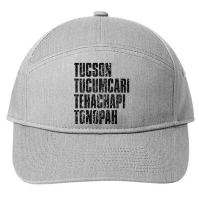 Tucson Tucumcari Tehachapi Tonapah Tourist 7-Panel Snapback Hat