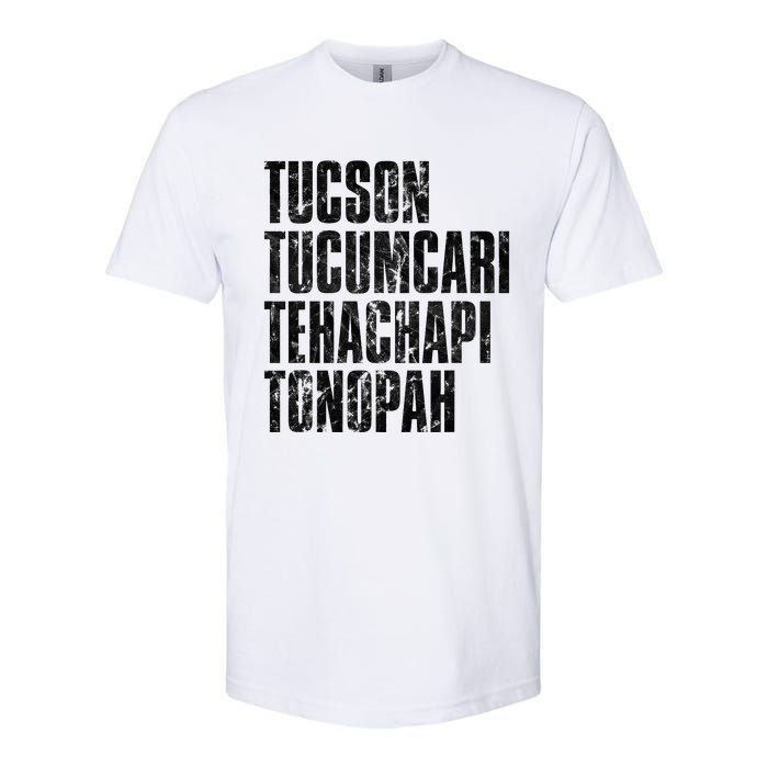 Tucson Tucumcari Tehachapi Tonapah Tourist Softstyle® CVC T-Shirt