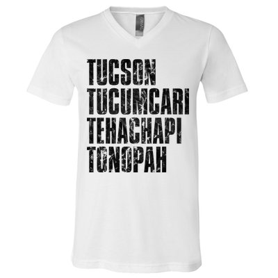 Tucson Tucumcari Tehachapi Tonapah Tourist V-Neck T-Shirt
