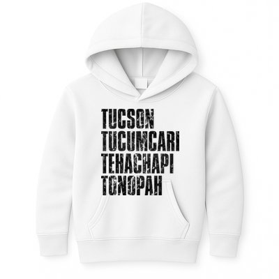Tucson Tucumcari Tehachapi Tonapah Tourist Kids Hoodie