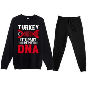 TüRkiye Turkey Turkiye Turkish Flag Funny Gift Premium Crewneck Sweatsuit Set