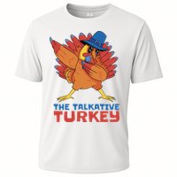 The Talkative Turkey Funny Thanksgiving Cooling Performance Crew T-Shirt
