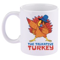 The Talkative Turkey Funny Thanksgiving 11oz C Handle Ceramic Mug