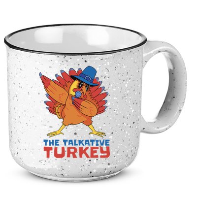 The Talkative Turkey Funny Thanksgiving 15oz Campfire Ceramic Mug