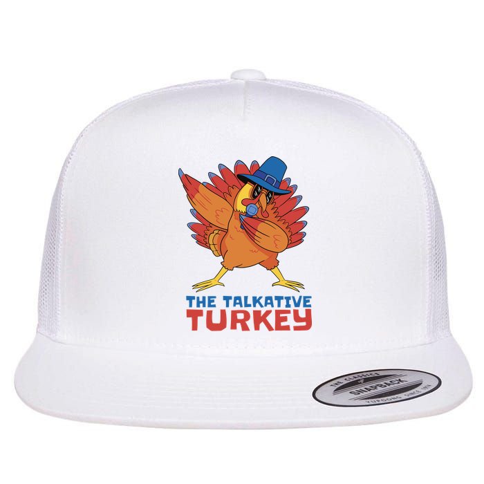 The Talkative Turkey Funny Thanksgiving Flatbill Hat