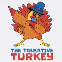The Talkative Turkey Funny Thanksgiving Flatbill Hat
