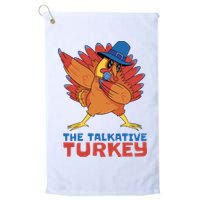 The Talkative Turkey Funny Thanksgiving Golf Towel