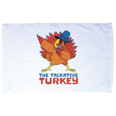 The Talkative Turkey Funny Thanksgiving Microfiber Hand Towel