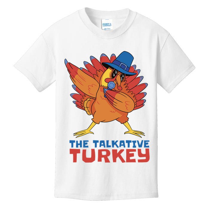 The Talkative Turkey Funny Thanksgiving Kids T-Shirt