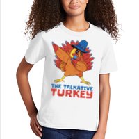 The Talkative Turkey Funny Thanksgiving Kids T-Shirt