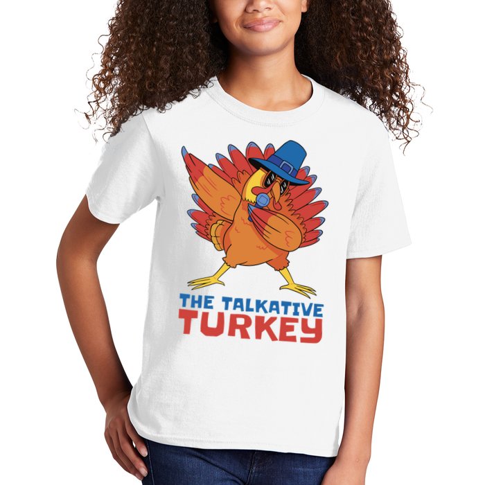 The Talkative Turkey Funny Thanksgiving Kids T-Shirt