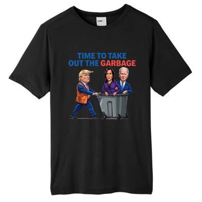 Time To Take Out The Garbage Funny Garbage For Trump 2024 Tall Fusion ChromaSoft Performance T-Shirt