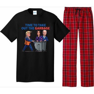 Time To Take Out The Garbage Funny Garbage For Trump 2024 Pajama Set