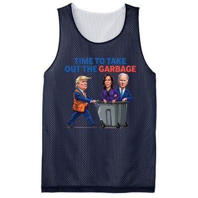 Time To Take Out The Garbage Funny Garbage For Trump 2024 Mesh Reversible Basketball Jersey Tank