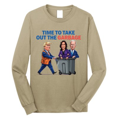 Time To Take Out The Garbage Funny Garbage For Trump 2024 Long Sleeve Shirt