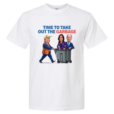 Time To Take Out The Garbage Funny Garbage For Trump 2024 Garment-Dyed Heavyweight T-Shirt