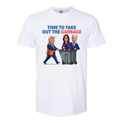 Time To Take Out The Garbage Funny Garbage For Trump 2024 Softstyle CVC T-Shirt