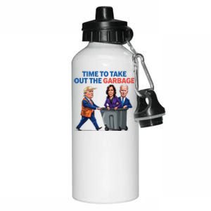 Time To Take Out The Garbage Funny Garbage For Trump 2024 Aluminum Water Bottle