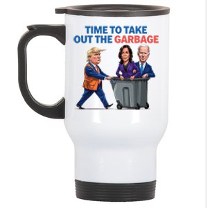 Time To Take Out The Garbage Funny Garbage For Trump 2024 Stainless Steel Travel Mug