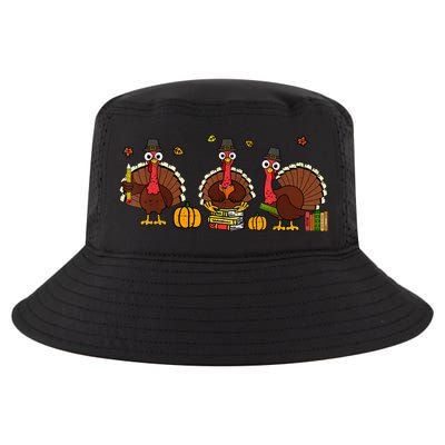 Thankful Teacher Turkey Thanksgiving Shirts Cool Comfort Performance Bucket Hat