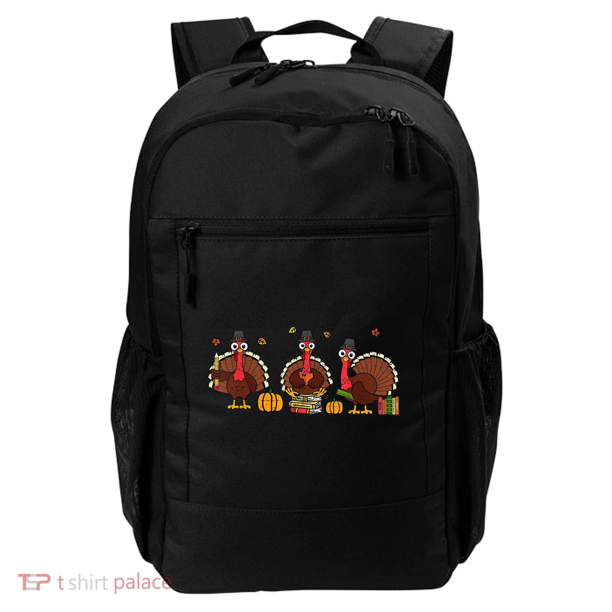 Thankful Teacher Turkey Thanksgiving Shirts Backpack