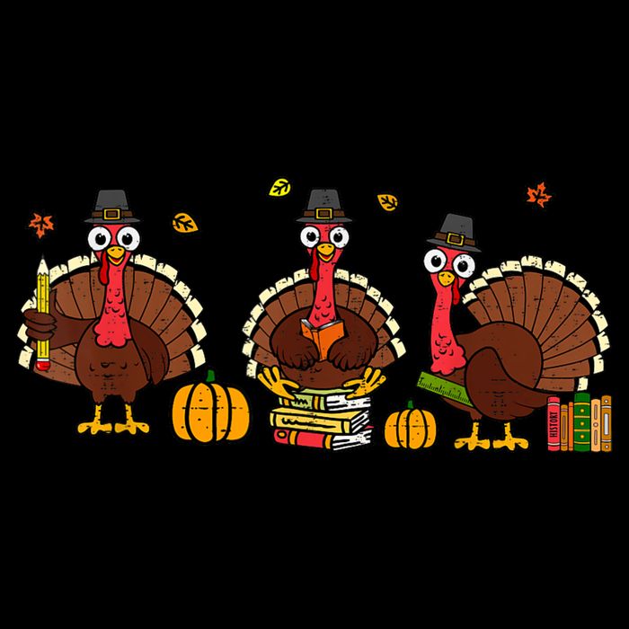 Thankful Teacher Turkey Thanksgiving Shirts Kids Hoodie