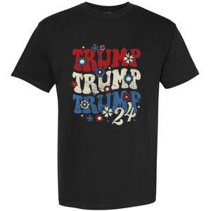 Trump Trump Trump 2024 Retro Groovy Garment-Dyed Heavyweight T-Shirt