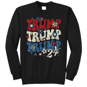 Trump Trump Trump 2024 Retro Groovy Sweatshirt