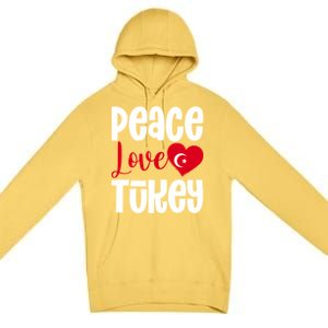 TüRkiye Turkey Turkiye Turkish Flag Meaningful Gift Premium Pullover Hoodie