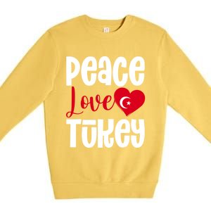 TüRkiye Turkey Turkiye Turkish Flag Meaningful Gift Premium Crewneck Sweatshirt