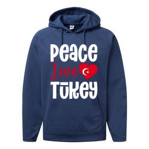 TüRkiye Turkey Turkiye Turkish Flag Meaningful Gift Performance Fleece Hoodie