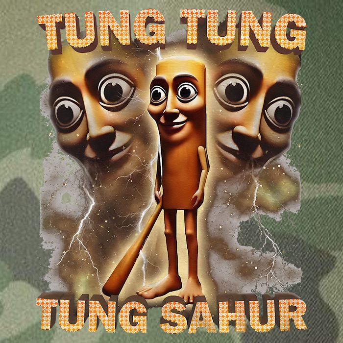 Tung Tung Tung Sahur Funny Meme Brainrot Humor Gen Z Legacy Tie Dye Trucker Hat