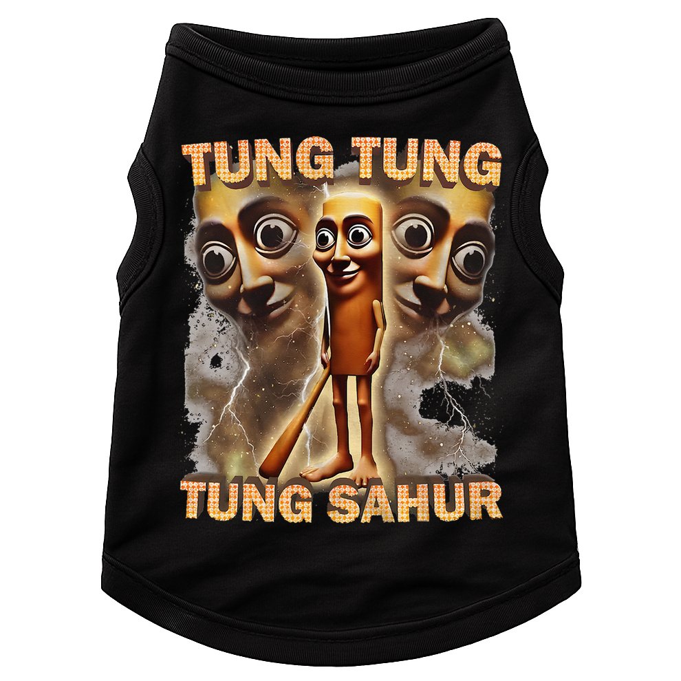 Tung Tung Tung Sahur Funny Meme Brainrot Humor Gen Z Doggie Tank