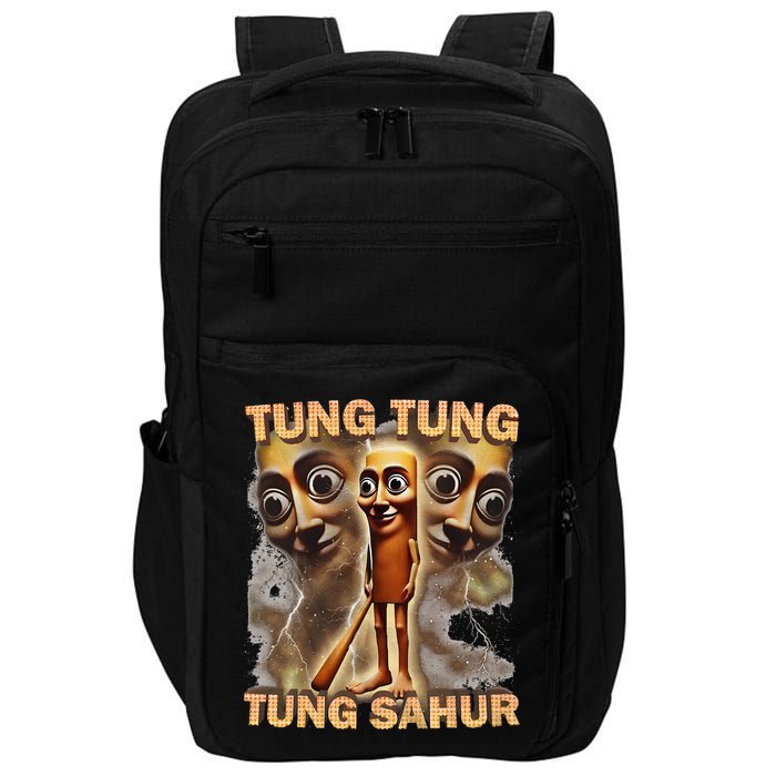 Tung Tung Tung Sahur Funny Meme Brainrot Humor Gen Z Impact Tech Backpack