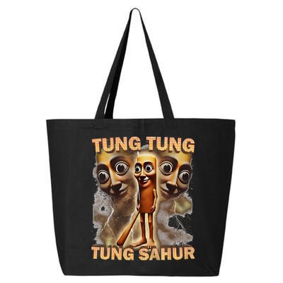 Tung Tung Tung Sahur Funny Meme Brainrot Humor Gen Z 25L Jumbo Tote