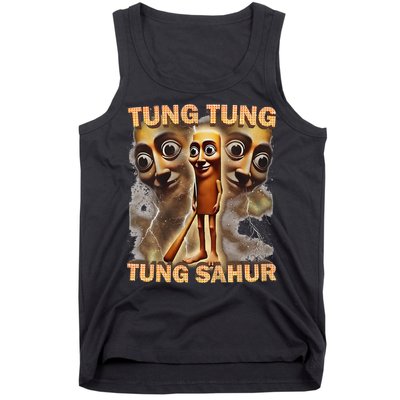 Tung Tung Tung Sahur Funny Meme Brainrot Humor Gen Z Tank Top