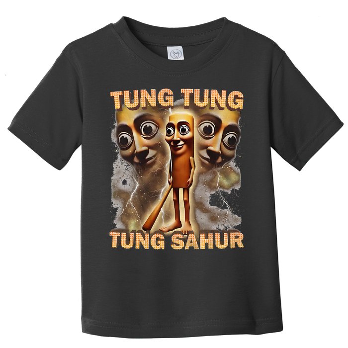 Tung Tung Tung Sahur Funny Meme Brainrot Humor Gen Z Toddler T-Shirt