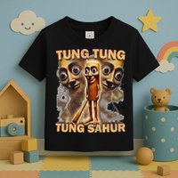Tung Tung Tung Sahur Funny Meme Brainrot Humor Gen Z Toddler T-Shirt
